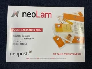 Image for GBC / NEOLAM A3 100 MICRON GLOSS LAMINATING POUCHES PACK/100 from SBA Office National - Darwin